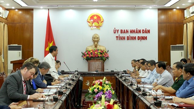 Đoàn cấp cao Dự án KVMAP làm việc với tỉnh Bình Định