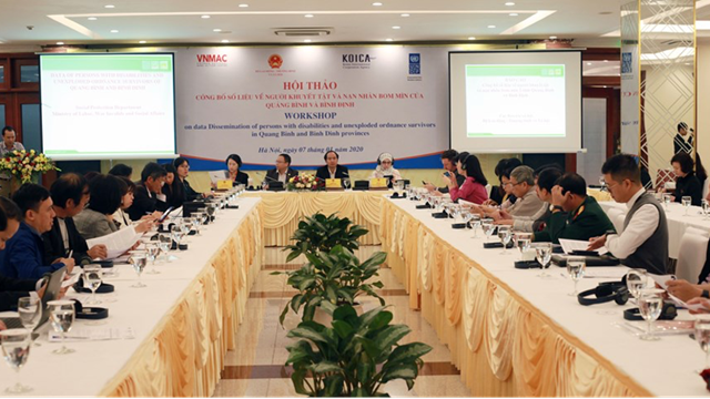 Results of the assessment and publication of data on people with disabilities in Quang Binh and Binh Dinh
