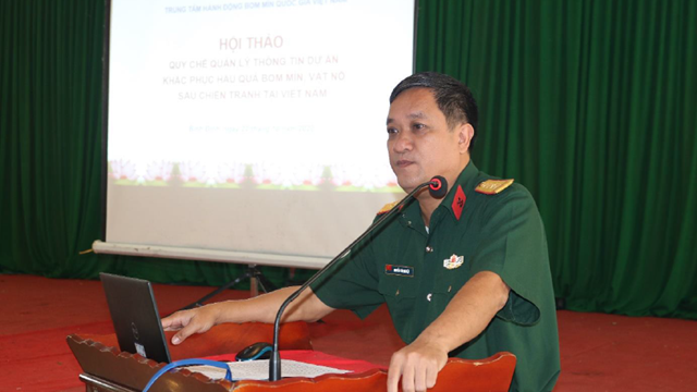 Hội thảo tại tỉnh Bình Định về quy chế quản lý thông tin trong các dự án khắc phục hậu quả bom mìn sau chiến tranh tại Việt Nam