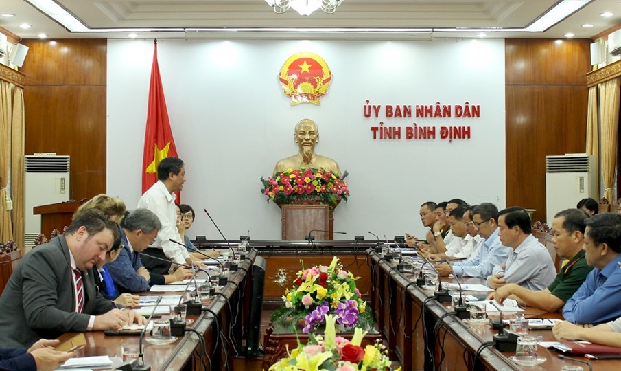 Đoàn cấp cao Dự án KVMAP làm việc với tỉnh Bình Định
